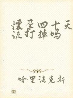 怀孕四十天能药流打掉吗