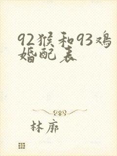 92猴和93鸡婚配表