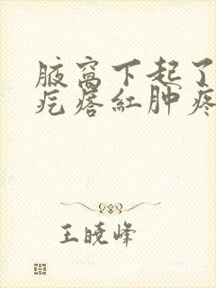 腋窝下起了一个疙瘩红肿疼痛