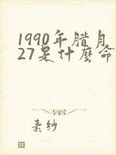 1990年腊月27是什么命