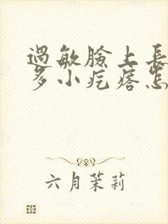 过敏脸上长了好多小疙瘩怎么办