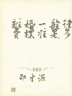 离婚一般律师收费标准是多少封面