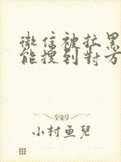 微信被拉黑了还能搜到对方吗