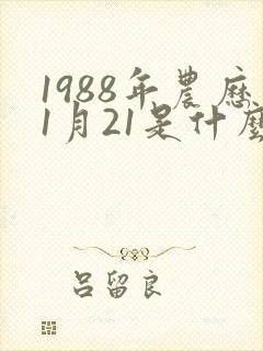 1988年农历1月21是什么命封面