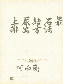 上尿结石最快的排出方法封面