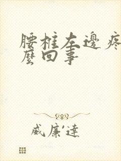 腰椎左边疼是怎么回事