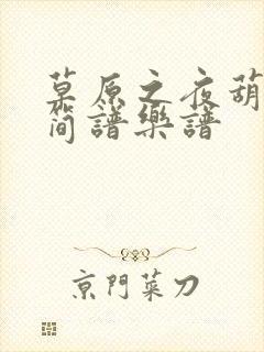 草原之夜葫芦丝简谱乐谱封面