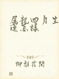 属龙四月生的命运怎样封面