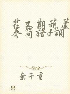 花又期葫芦丝独奏简谱f调