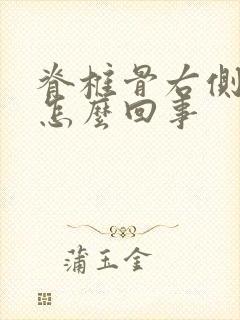 脊椎骨右侧疼是怎么回事