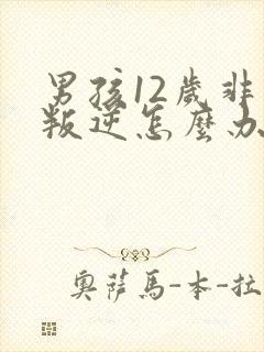 男孩12岁非常叛逆怎么办