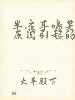 半夜耳鸣是什么原因引起的