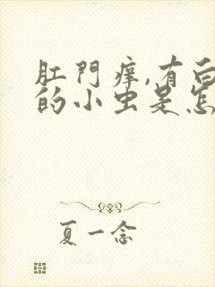 肛门痒,有白色的小虫是怎么回事