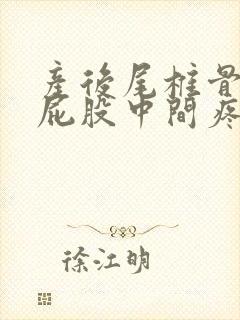 产后尾椎骨末端屁股中间疼坐着疼封面