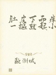 肚皮下面痒痒,一抠就起小疙瘩封面