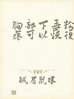 胸部下垂松弛干瘪可以恢复吗封面