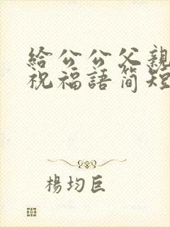 给公公父亲节的祝福语简短