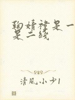 鞠婧祎是一线还是二线