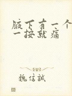 腋下有一个小包一按就痛