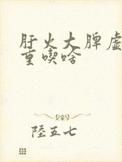 肝火大脾虚湿气重吃啥