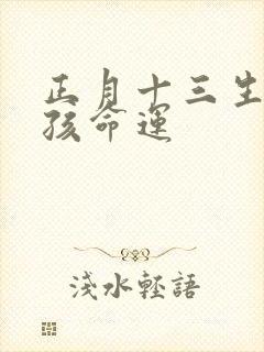 正月十三生的男孩命运