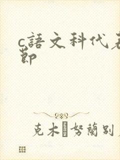 c语文科代表一节