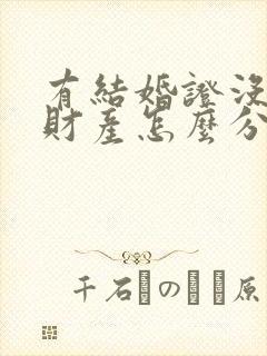 有结婚证没小孩财产怎么分割