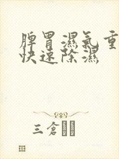 脾胃湿气重怎么快速除湿