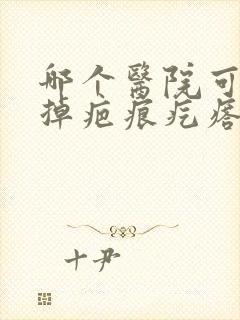 哪个医院可以消掉疤痕疙瘩