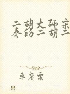 二胡大师宋飞演奏的二胡二泉映月封面