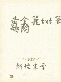 黄金笼txt笔趣阁封面