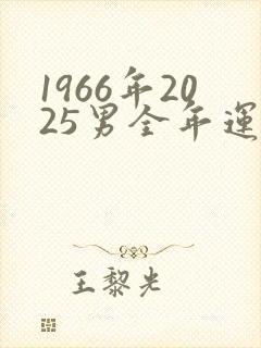 1966年2025男全年运势