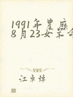 1991年农历8月23女羊命