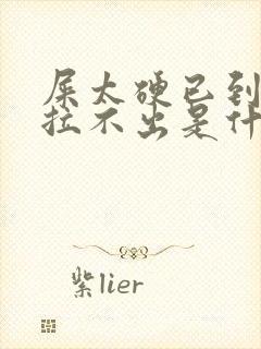 屎太硬已到肛门拉不出是什么原因