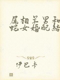 属相羊男和属相蛇女婚配结果封面