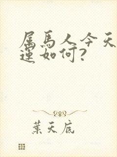 属马人今天的财运如何?