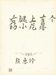 右腿上有个硬硬的小疙瘩