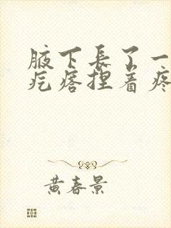 腋下长了一个小疙瘩捏着疼