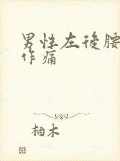 男性左后腰隐隐作痛