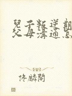 儿子叛逆期不和父母沟通怎么办