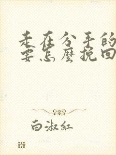 走在分手的边缘要怎么挽回封面