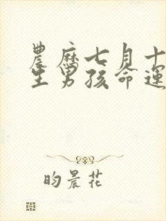 农历七月十五出生男孩命运如何