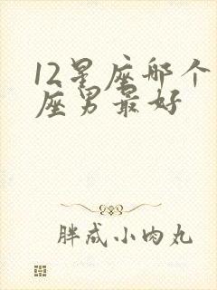 12星座哪个星座男最好