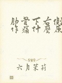 肋骨下右侧隐隐作痛什么原因封面