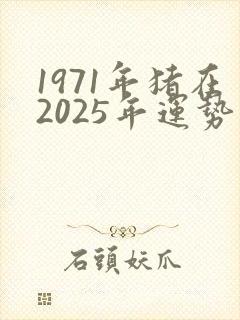 1971年猪在2025年运势