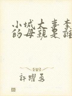 小城大事李秋萍的母亲是谁演的封面