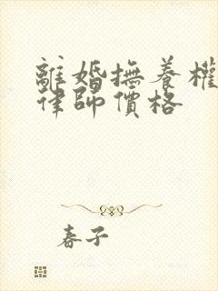 离婚抚养权纠纷律师价格