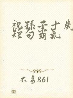 祝孙子十岁生日短句霸气