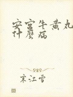 安宫牛黄丸治疗什么病