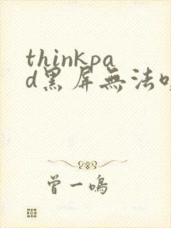 thinkpad黑屏无法唤醒